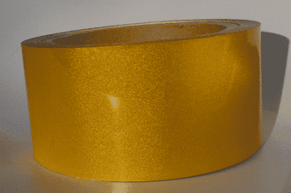 TAŚMA ODBLASKOWA GŁADKA 50mmX1mb ŻÓŁTA