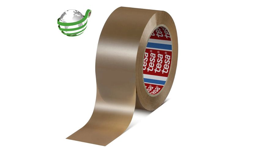 tesa® 60418 brązowa taśma pakowa z PET pochodzącego z recyklingu 50mm x 132m