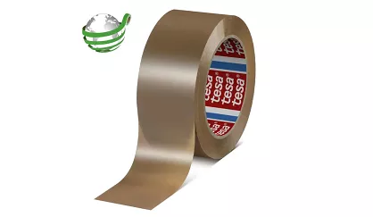 tesa® 60418 brązowa taśma pakowa z PET pochodzącego z recyklingu 50mm x 132m