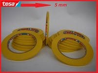 TAŚMA WINYLOWA TESA 5 mm X 33 m do MASKOWANIA OZNACZANIA ŻÓŁTA