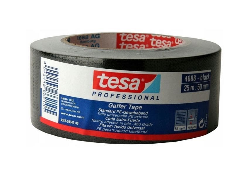 CZARNA TAŚMA NAPRAWCZA GAFFER tesa® 4688 50mmx25m