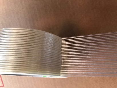 TAŚMA PAKOWA MONOFILAMENT WZMACNIANA WZDŁUŻNIE WŁÓKNEM SZKLANYM 50 mm x 50 m