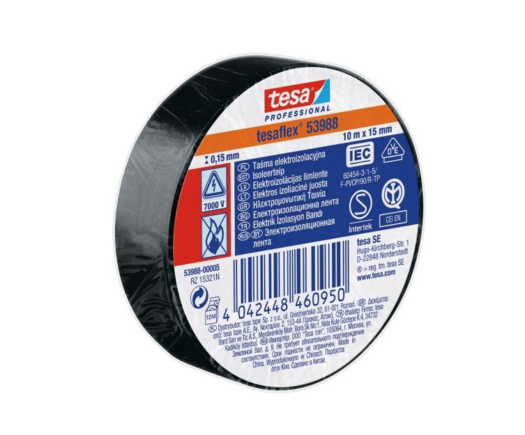 tesa® 53988 TAŚMA IZOLACYJNA 15mmx10m CZARNA