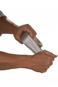 TAŚMA TKANINOWA ZBROJONA DO OTULIN 48mmX45m SREBRNA (SZARA)