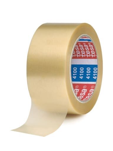 MOCNA TAŚMA PAKOWA CICHOODWIJALNA tesa® 4100 PVC 50mmx66m przezroczysta