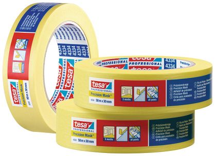 TAŚMA PRECYZYJNIE MASKUJĄCA tesa® 4334  PRECISION 30mmX50m odp. do 6 miesięcy