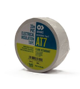 AT-7 30mm x 33m TAŚMA ELEKTROIZOLACYJNA PCV ISO BIAŁA