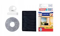 Moskitiera okienna tesa® 55388 COMFORT 1,3m x 1,5m, czarna