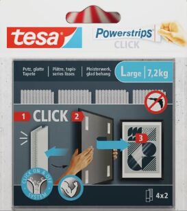 tesa® Powerstrips Rzepy samoprzylepne CLICK rozmiar L