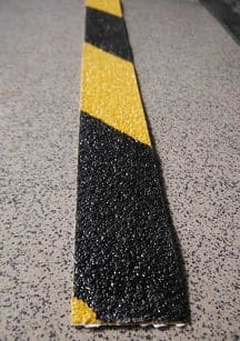 TAŚMA ANTYPOŚLIZGOWA ZIARNO STANDARDOWE 25mmx18,3m ŻÓŁTO-CZARNA