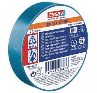 TAŚMA IZOLACYJNA NIEBIESKA tesa® Professional 53988 19mmx20m