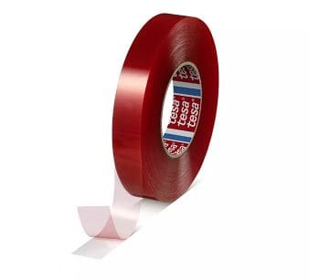 tesa® 4965 Original PRZEZROCZYSTA TAŚMA DWUSTRONNA 19mmx50m CZERWONY LINER