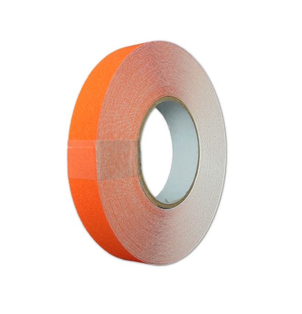 TAŚMA ANTYPOŚLIZGOWA 25mm x 18m POMARAŃCZOWA JASKRAWA NEON