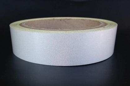 TAŚMA ODBLASKOWA REFLECTA GŁADKA SREBRNA 25mmX10mb