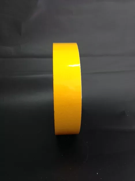 TAŚMA ODBLASKOWA GŁADKA REFLECTA 25mmX10mb ŻÓŁTA 