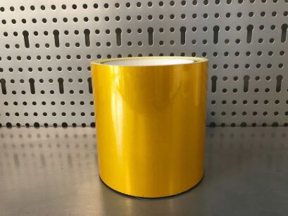 TAŚMA ODBLASKOWA REFLECTA ŻÓŁTA 100mm x 10mb gładka