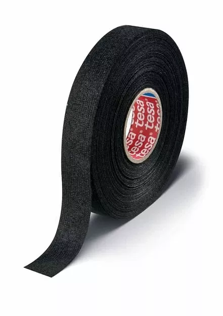 tesa® 51608 TAŚMA IZOLACYJNA PARCIANA Z MESZKIEM DO WIĄZKOWANIA PRZEWODÓW 19mm 15m CZARNA