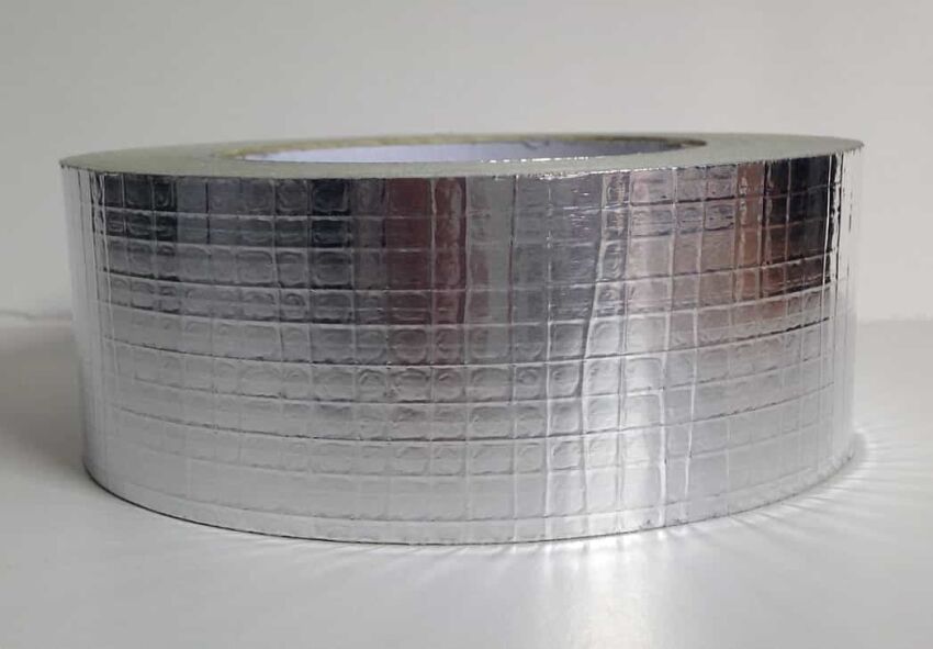 TAŚMA ALUMINIOWA IZOLACYJNA ZBROJONA SIATKĄ 5x5 48mm X 45m