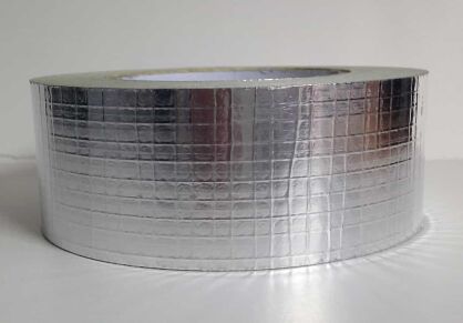 TAŚMA ALUMINIOWA IZOLACYJNA ZBROJONA SIATKĄ 5x5 48mm X 45m