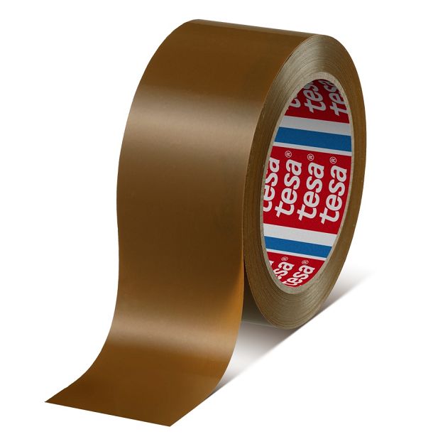 tesa® 4124 TAŚMA OPAKOWANIOWA CICHOODWIJALNA PVC 50mmX66m BRĄZOWA