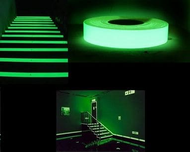 TAŚMA SAMOPRZYLEPNA GŁADKA ŚWIECĄCA W CIEMNOŚCI (FOTOLUMINESCENCYJNA) 50mm x 10m GŁADKA